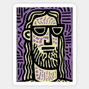 Hipster Jesus | Pop Culture Humor Graphic Sticker